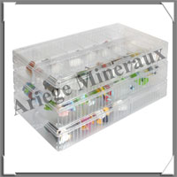 BOITE MODULABLE et Empilable - 12 COMPARTIMENTS - 220x110x38 mm (4820)