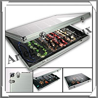 VITRINE d'EXPOSITION en ALUMINIUM - 6 Cases - Profondeur : 40 mm (5874)