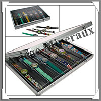VITRINE d'EXPOSITION en ALUMINIUM - 6 Cases - Profondeur : 40 mm (5874)
